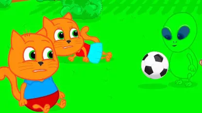 کارتون خانواده گربه این داستان - بیگانه بازیکن فوتبال می شود