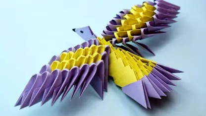 آموزش اوریگامی ساخت پرنده سه بعدی در چند دقیقه