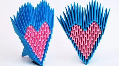 آموزش اوریگامی ساخت قلب های 3 بعدی در چند دقیقه