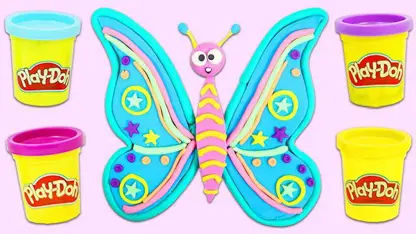 خمیر بازی ساخت - پروانه های رنگی برای کوکان