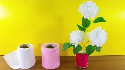 ترفند های ساخت گل با دستمال کاغذی در چند دقیقه