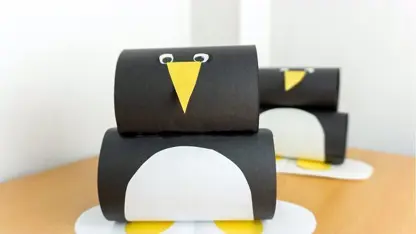 کاردستی برای کودکان - پنگوئن کاغذی
