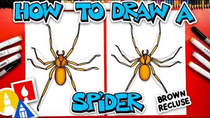 آموزش نقاشی به کودکان - گوشه نشین عنکبوتی با رنگ آمیزی