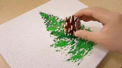 آموزش گام به گام نقاشی با تکنیک آسان - نحوه کشیدن درخت کاج کریسمس