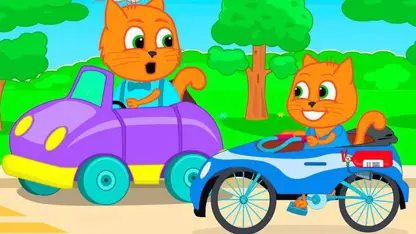 کارتون خانواده گربه این داستان - جت دوچرخه