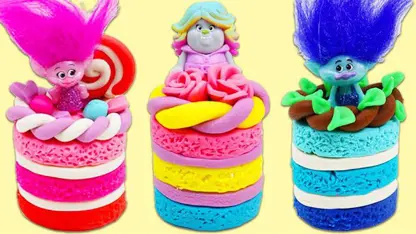 خمیر بازی کودکان - ساخت کاپ کیک ترول ها