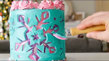 ایده های تزیین کیک با تم دانه های برفی در چند دقیقه