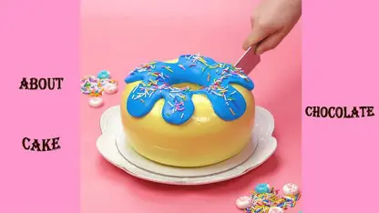 طرز تهیه کیک دونات در سایز بزرگ در یک نگاه