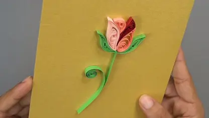 کاردستی برای کودکان - گل کاغذی سه بعدی