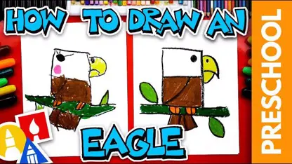 آموزش نقاشی به کودکان - ترسیم عقاب با رنگ آمیزی