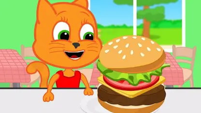 کارتون خانواده گربه با داستان - سوپر همبرگر
