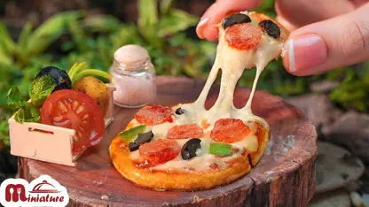 آشپزی مینیاتوری - پیتزا مینیاتوری برای سرگرمی