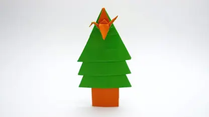 آموزش اوریگامی ساخت "درخت سبز کریسمس" در چند دقیقه