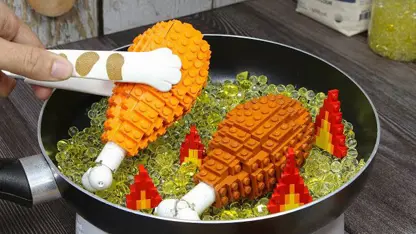 آشپزی با لگو - فست فود مرغ تند برای سرگرمی