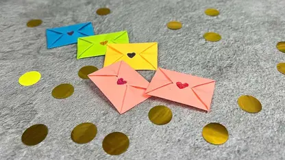 اوریگامی کارت پاکت کاغذی برای سرگرمی