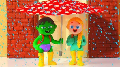 کارتون خمیری با داستان " بازی بچه ها زیر باران"