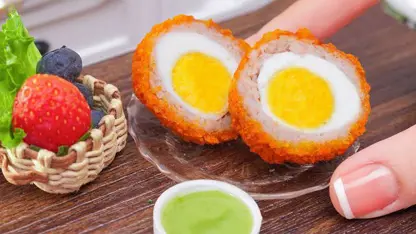 ترفند آشپزی مینیاتوری - طرز تهیه تخم مرغ اسکاچ